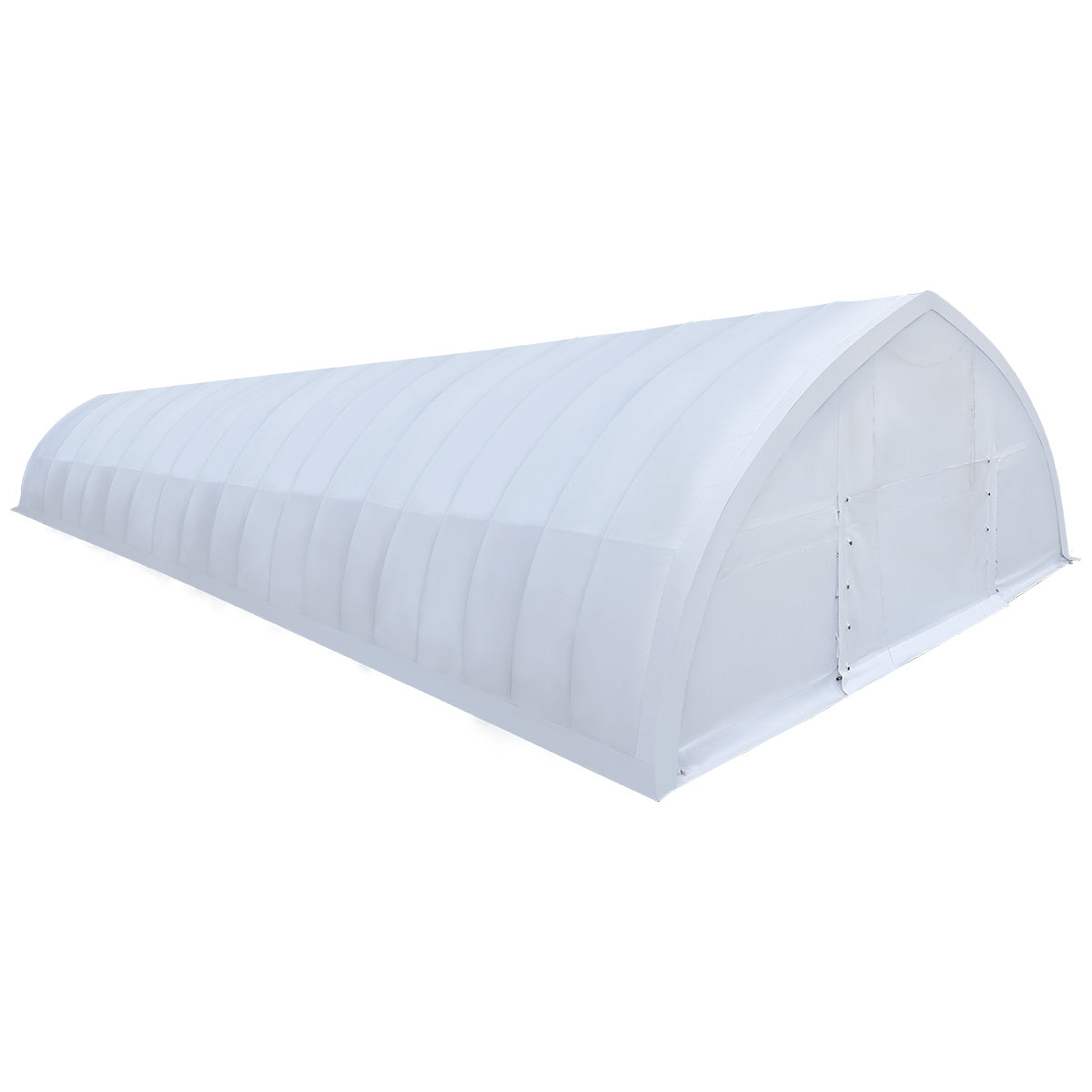 30' x 80' Peak Ceiling Storage Shelter with Heavy Duty 11 oz PE Cover & Drive Through Doors, TMG-ST3082E (Previously ST3080E)