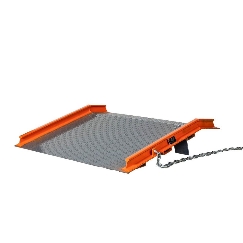 Forklift Ramp 60" x 48", 53-½" Usable Ramp Width, Locking Legs & Side Curbs, TMG-FLR13