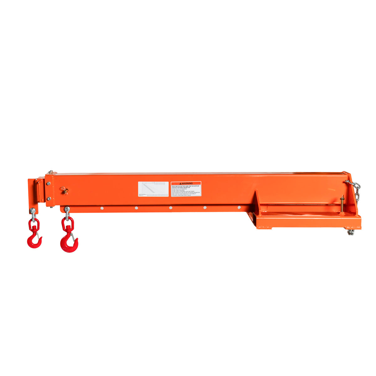 Forklift Telescoping Jib Crane, 6600 lb Capacity, Adjustable 30” - 138” Boom, Lock Pin Shaft, TMG-FJC66