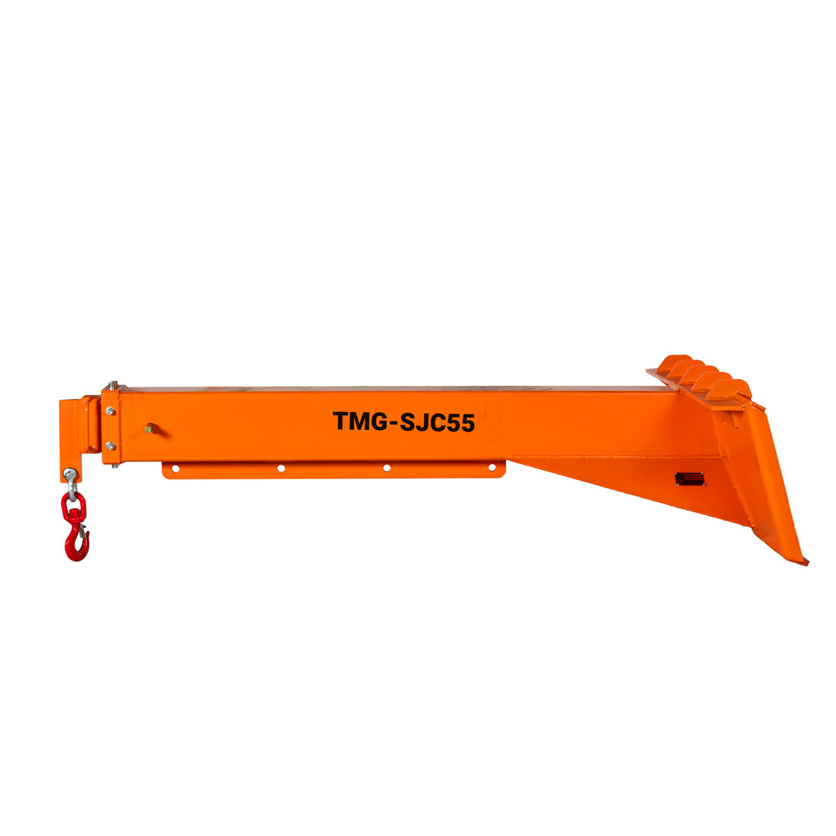 Skid Steer Telescopic Jib Crane, 5000 lb Capacity, Adjustable 72”-120” Boom with 3-Ton Hook, TMG-SJC55
