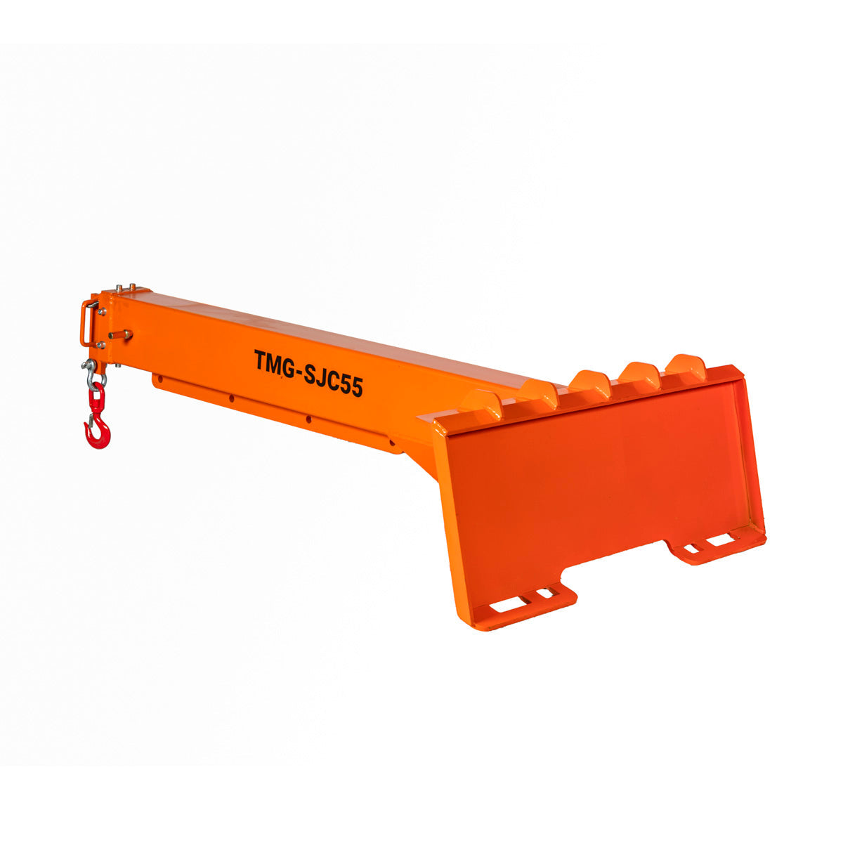 Skid Steer Telescopic Jib Crane, 5000 lb Capacity, Adjustable 72”-120” Boom with 3-Ton Hook, TMG-SJC55